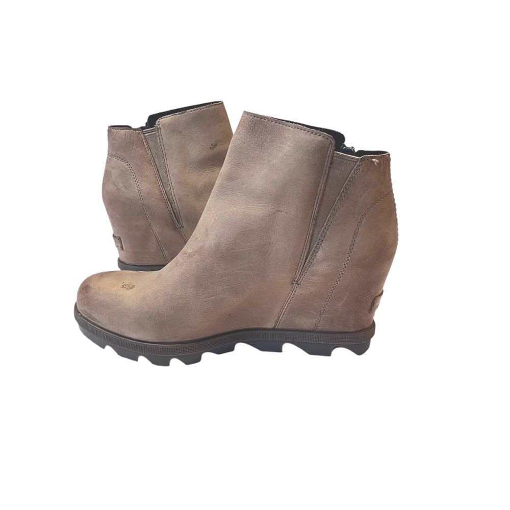 Sorel Joan of Arctic bootie Wedge 2 Zip distressed Sz 8